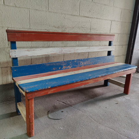 Vintage American Wooden Bench