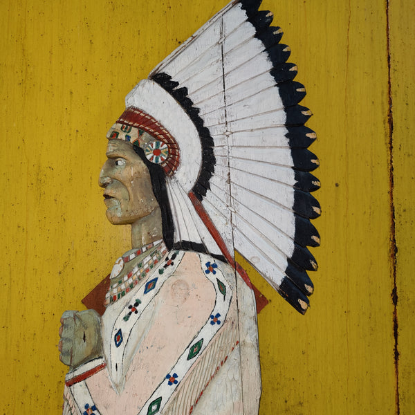 Antique Indian Cigar Store Sign