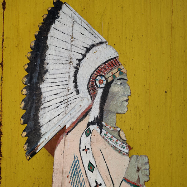Antique Indian Cigar Store Sign